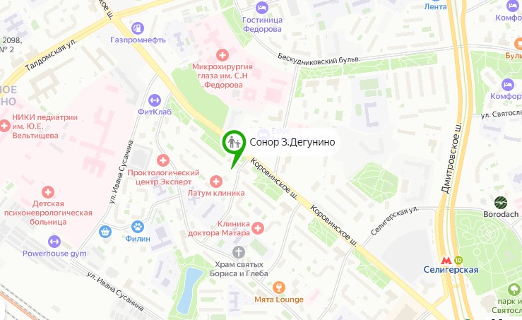 Карта логопеды САО Сонор